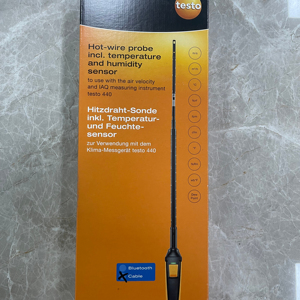 0635 1572 testo dây nóng tốc độ gió thăm dò (Kỹ thuật số) bao gồm cả nhiệt độ và độ ẩm cảm biến có dây - Product Image 1