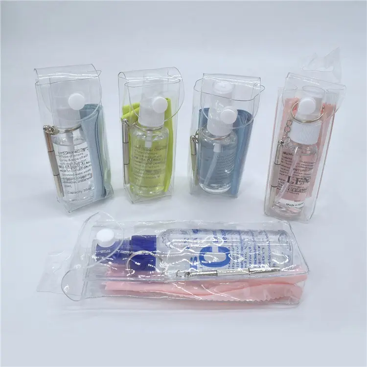 Wholesale natural eyes eyeglass spray bottle lens cleaning kit for glasses