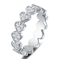 Assortiment de bagues empilables en argent sterling S925 pour femmes, avec moissanite, délicates bagues d'éternité, formes multiples de pierres, bijoux fins