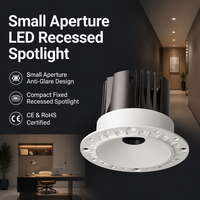 Spot encastré LED design moderne 12W COB sans cadre, découpe 75mm, source lumineuse dissimulée LP-FX7570SH-RTA-23-1