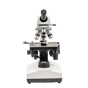 XSZ107 microscopio biologico monoculare con 4 fori obiettivo torretta 195mm obiettivi acromatici 4X/10X/40X/100X ingrandimento - Product Image 3