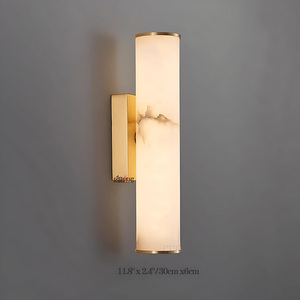 Nordique décoratif albâtre pierre applique lumière couloir chambre chevet marbre applique laiton applique albâtre applique lumière - Product Image 3