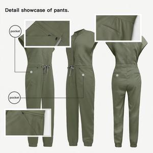 Conjunto de uniforme médico elástico y suave con bolsillos, cómodo para enfermeras y médicos, uniforme médico, mono para mujer. - Product Image 2