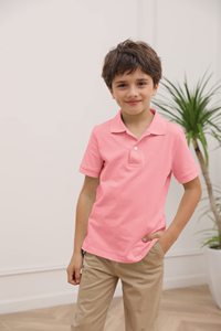 ストレッチスポーツシャツ子供と10代の男の子の制服半袖ポロシャツ学校の制服