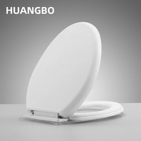 Siège de toilette allongé en plastique PP lavable HUANGBO pour hôtel, couvercle de toilette pour salle de bain, hôtel, maison - Fabrication chinoise