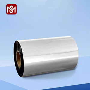 Yüksek kaliteli reçine şerit 40-110mm geniş siyah termal Transfer filmi yazıcı şerit için PET/PVC/PP/kaplamalı kağıt etiket baskı