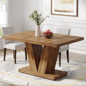 Mesa de Comedor Cuadrada de Madera SENYU, Estilo Chino Clásico, Multifuncional, para 4 Personas, para Uso en Restaurantes y Hogares - Product Image 2