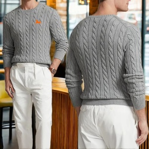 <strong>Custom</strong> Logo Men's <strong>Sweater</strong> Manufacturer Pullover Pure Cotton Knitwear Winter Crew Neck Casual Pullover <strong>Custom</strong> <strong>Knit</strong> <strong>Sweater</strong> Men - Product Image 2