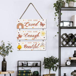 Letrero de Madera para Colgar en la Pared, Te Amares, Hermosa Decoración para el Hogar, Habitaciones Infantiles, Placa Rectangular de Madera Blanca - Product Image 4