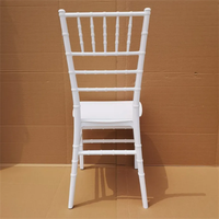 Vente en gros de chaises de salle à manger empilables de haute qualité en plastique PP blanches pour banquet, Tifanny Chiavari, chaises de mariage pour événements