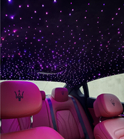Kit d'éclairage de plafond ciel étoilé pour voiture, LED RGBW 12V 16W à fibres optiques, diamètre 0,75 mm, contrôle par application, intensité réglable