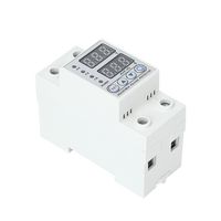 Relais de protection numérique intelligent 220V sur rail DIN, réglable, monophasé, contre les surtensions et les sous-tensions, stabilisateur de tension
