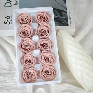 D425 Cabezas de Rosa de Calidad B+ de Yunnan, 3-4 cm/10 Piezas, Caja de Regalo para Navidad y San Valentín, Flores Reales, Flor Eterna Preservada - Product Image 4
