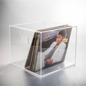 Clear Perspex Vinyl Record <b>Holder</b> Box Acrylic Display Cases for Collectibles - Product Image 4