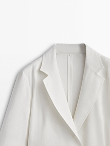 Automne <span class=keywords><strong>femme</strong></span> blanc Blazer revers <span class=keywords><strong>grande</strong></span> <span class=keywords><strong>taille</strong></span> femmes <span class=keywords><strong>veste</strong></span> bureau porter dame mode <span class=keywords><strong>femme</strong></span> surdimensionné respirant lin <span class=keywords><strong>veste</strong></span> - Product Image 5