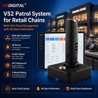 Système de patrouille V52 pour chaînes de magasins, points de contrôle RFID 125KHz, gestion cloud multi-sites avec 48 rappels d'alarme