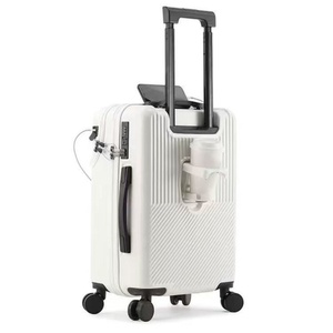 Sample OEM/ODM Discount <b>Suitcase</b> Luggage Stylish Business <b>Suitcase</b> with Cup Holder Compact 20-inch Lightweight Carry-on - Product Image 2