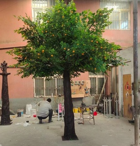 Pabrik EG-WD42 dibuat sesuai pesanan 4.5 meter lanskap besar pohon ficus besar hijau tinggi buatan Pohon banyan untuk dekorasi
