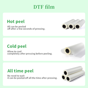 Factory Wholesale DTF <strong>Printing</strong> 100M 30cm 60cm Hot Peel <strong>Heat</strong> <strong>Transfer</strong> Pet Film Transparent Roll For DTF T-Shirt <strong>Printing</strong>