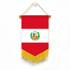 Wholesale Mini Pennant Car Flags 20x30cm Peru Wall Decor <b>Small</b> <b>Ornaments</b> Hanging Digital Printing Satin Material - Product Image 5