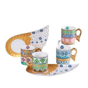 Кофейная кружка с десертной тарелкой, керамические блюда в западном стиле, фарфоровая посуда, кружки с держателем для печенья