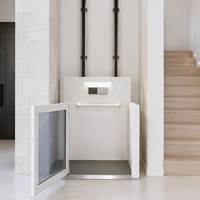 Ascenseur hydraulique semi-cabine résidentiel, plateforme élévatrice personnalisée semi-fermée pour villa, idéal pour les projets de rénovation de maisons de luxe