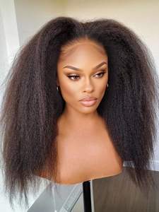 Parrucche in <span class=keywords><strong>Capelli</strong></span> Umani Naturali - Parrucca Vergine Non Trattata con Onde Morbide Senza Colla per Donne Bianche, Parrucca Frontale in Pizzo con <span class=keywords><strong>Capelli</strong></span> Umani Ricci - Product Image 5