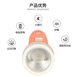 ไฟฉายพลาสติกแบบขายส่ง ชาร์จไฟผ่าน USB พร้อมไฟด้านข้าง ความสว่างสูง ไฟฉายชาร์จไฟได้สำหรับใช้ในบ้าน รุ่น CS-267 ทำจากพลาสติก - Product Image 2