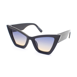 Sunway Eyewear Customize Retro Fashion UV400 Big Cat Eye Shades Black Sunglasses for Women - Product Image 1