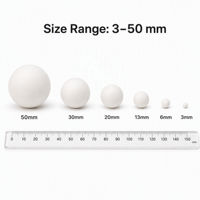 Bola Alumina Inert 99% Tahan Suhu Tinggi 3mm-50mm Bola Keramik untuk Media Pendukung Tempat Katalis Kilang