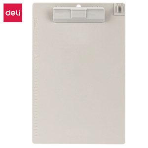 Deli <b>Clipboard</b> A5 Grey Plastic With Pen Clip For Writing And Note Taking - Product Image 5