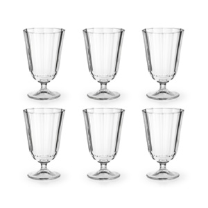 Set di 6 Calici in Vetro Soffiato a Mano Excelsa Victoria Design Classico Bicchieri da Cocktail e Vino per Hotel Realizzati in Resistente Metallo PC - Product Image 1