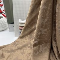 Tissu satiné jacquard papillon en polyester et élasthanne à motif tonal pour robes, kimonos, peignoirs et accessoires faits main