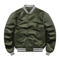 Blouson Bomber Unisexe de Haute Qualité Écologique Style Décontracté Collège Formel Tissu Toile Teint Uni Saison Automne Service OEM