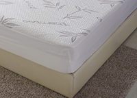 Protector de Colchón de Bambú Refrigerante, Impermeable, Ultra Suave, Tejido Jacquard Transpirable, Cubre Colchón Silencioso