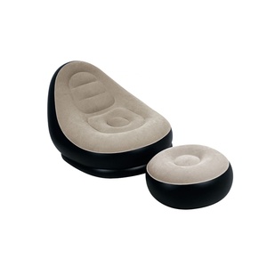 Comfortable <b>Inflatable</b> Lazy <b>Sofa</b> With Footstool for Living Room Bedroom Office <b>Inflatable</b> Air <b>Sofa</b> - Product Image 1