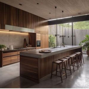 Precio al por mayor Armarios y accesorios de cocina Muebles de cocina Armarios de cocina de madera maciza - Product Image 1