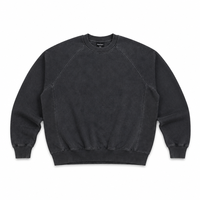 Sweat-shirt à col rond en tissu CVC, coupe ample et oversize pour homme, pull en molleton, fournisseur en gros de streetwear