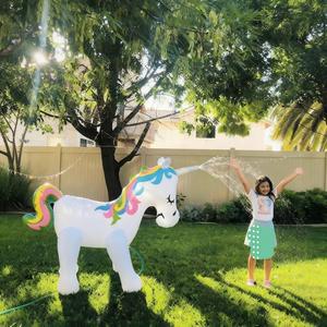 Flotador Unicornio de PVC con Rociador de Agua, Inflable, para Niños, Decoración para Fiestas de Piscina, Diversión al Aire Libre - Product Image 6