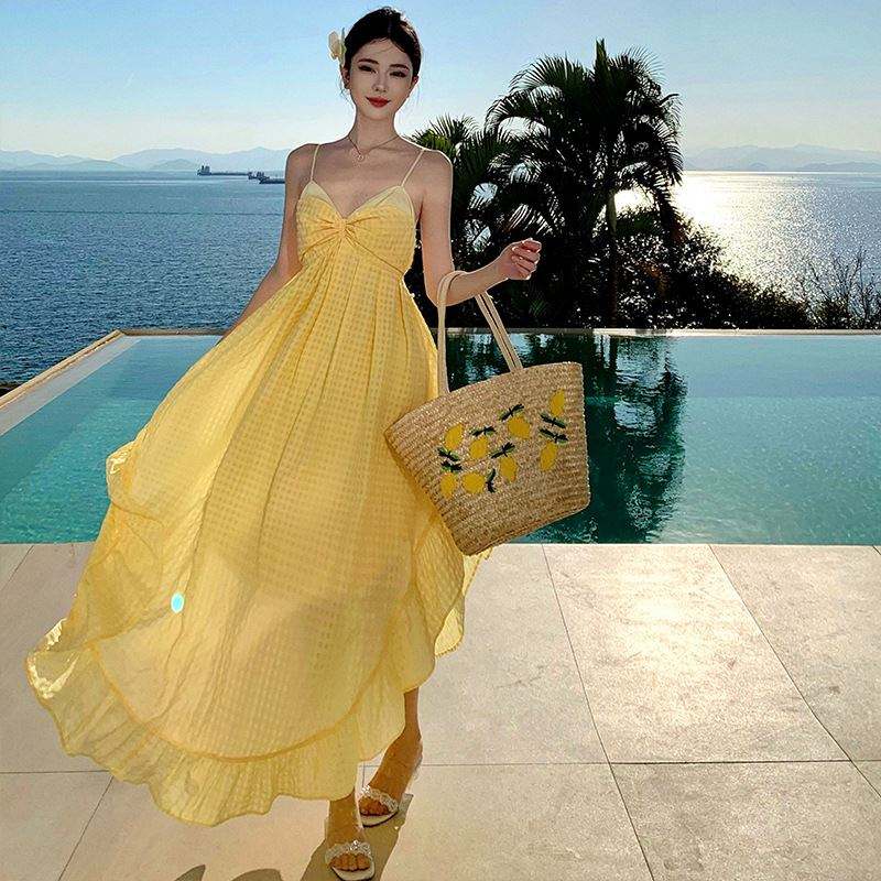Pastel Yellow Bright Yellow Summer Dress Bright Yellow Summer