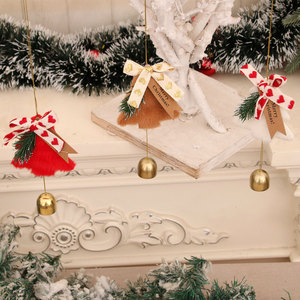 Christmas decorations, <b>small</b> <b>bells</b>, bows, felt Christmas trees, car door hangings, wind chimes, and other decorative items. - Product Image 4