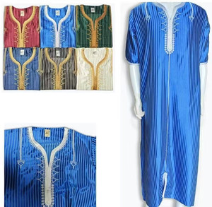 CCY أحدث مخزون ثوب الجبة التطريز ملابس إسلامية أرواب قصيرة الأكمام قفطان عربي إسلامي طويل ثوب مغربي للرجال - Product Image 1