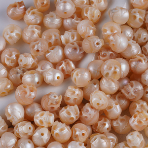 Perlas de Agua Dulce Naturales Talladas en Forma de Calavera de 7-8 mm, Perlas Barrocas Sueltas para la Fabricación de Joyería DIY - Product Image 1