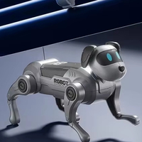 Robot chien mécanique électrique télécommandé 2,4 GHz à assembler soi-même en plastique, jouet éducatif pour enfants
