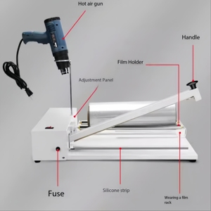 Máquina Manual de Sellado por Calor con <span class=keywords><strong>Pistola</strong></span> de Aire Caliente de 18 Pulgadas, Selladora de Barra en I para Película de PVC y POF, Cajas de Regalo, Bebidas, Ropa y Embalaje - Product Image 3