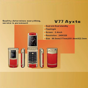 Téléphone portable à clapet V77 Ayxta 2G en gros, double SIM, écran 2,4 pouces, batterie 1300 mAh, longue autonomie, durable, débloqué, téléphone <span class=keywords><strong>de</strong></span> base - Product Image 2
