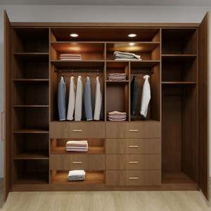 Armario Vestidor a Medida, Muebles de Madera para Dormitorio, Armario con Puertas Batientes, Armarios con Diseño Nuevo - Product Image 2