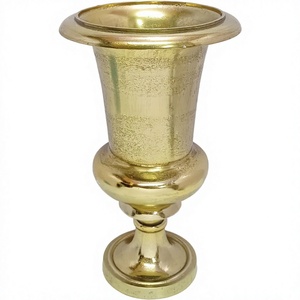 Hot Selling Brass Flower Vase Indian Style Wholesale Luxury Vase and Flower Pot for Office and Home Inside Decoration - Product Image 1