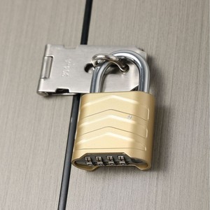 Combination Pad Lock Four Digit Bottom Opening Aluminum Alloy Rectangular Body For Lockers Gym Cabinet Door Security - Product Image 2