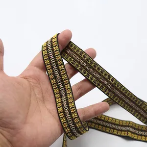 Taktik dokuma ayarlanabilir toka jakarlı elastik dokuma baskı tasarım giyim dambıl elastik bant için polyester dokuma